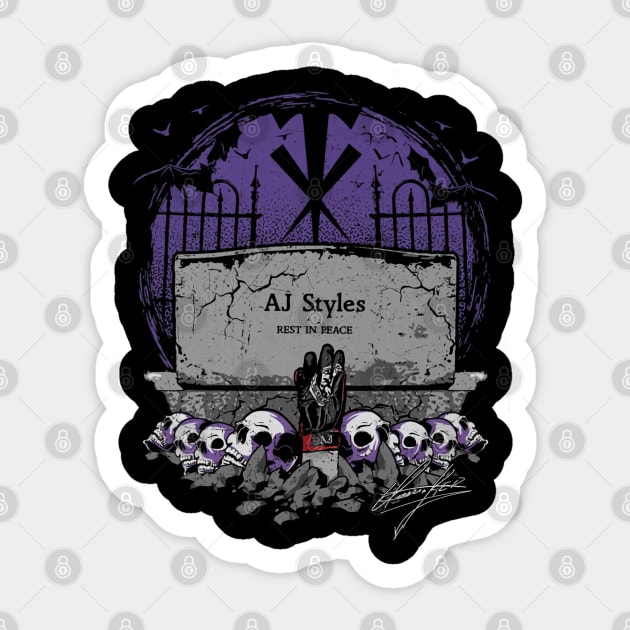 Undertaker Boneyard Sticker by MunMun_Design